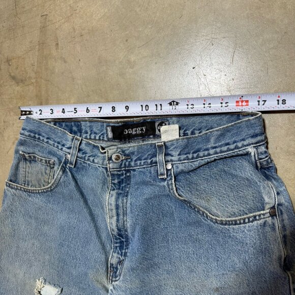 VINTAGE Levis Jeans Mens 36x34 Blue SilverTab Baggy Wide Leg Skater USA 90s Y2K - Picture 6 of 10